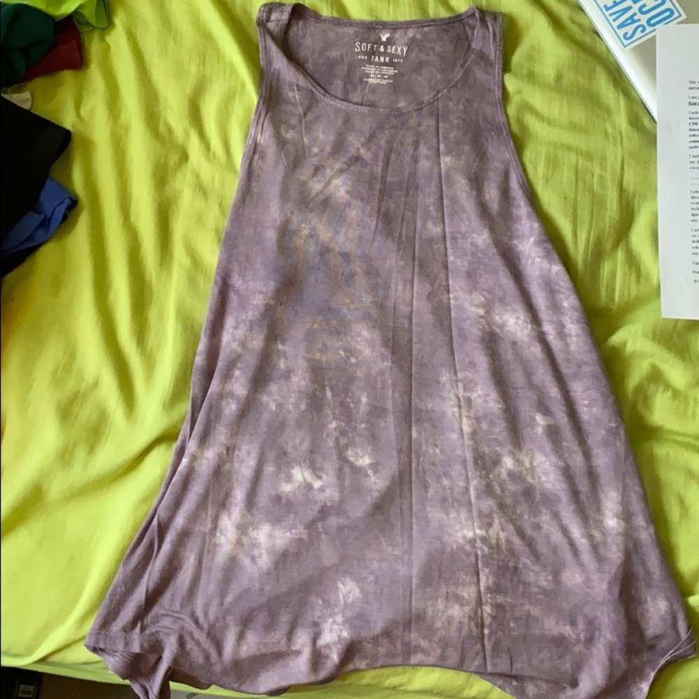 American Eagle Flowy purple tank